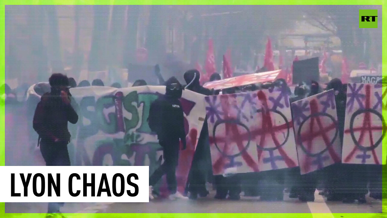 Violent clashes erupt in Lyon as France gripped by 11th round of pension protests