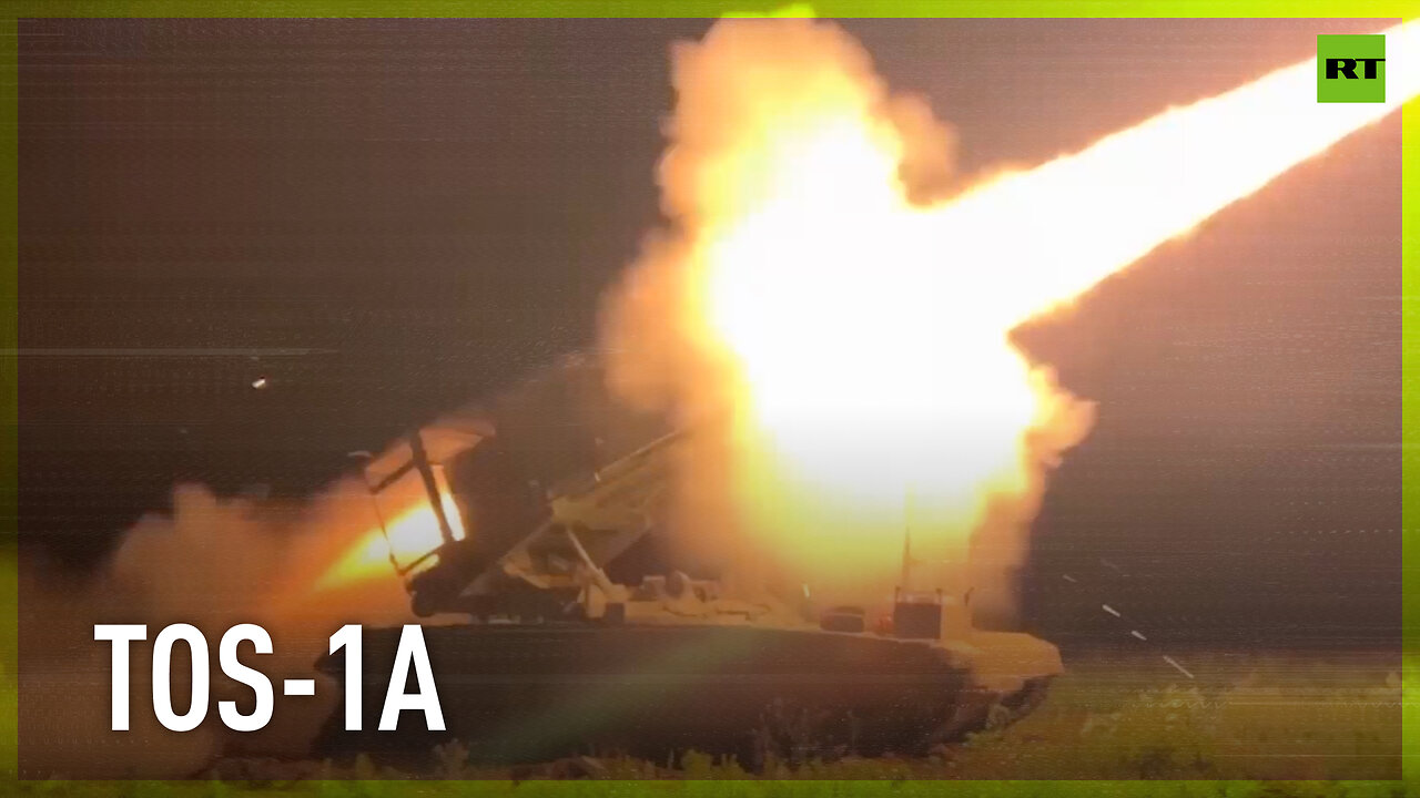 Russian heavy flamethrower strikes Ukrainian positions