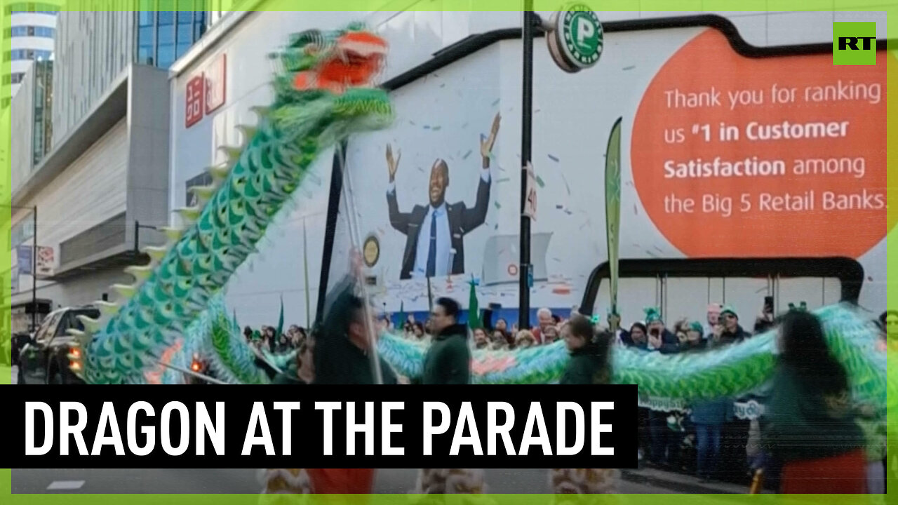 Toronto St. Patrick's Day parade features Chinese dragon dance