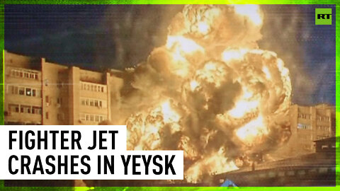 Russian Su-34 fighter jet crashes into residential house in Yeysk