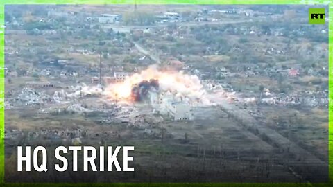 Russian glide bomb obliterates Ukrainian HQ