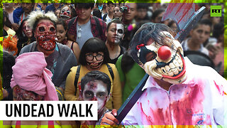 Thousands dress as undead for Mexican ‘zombie walk’