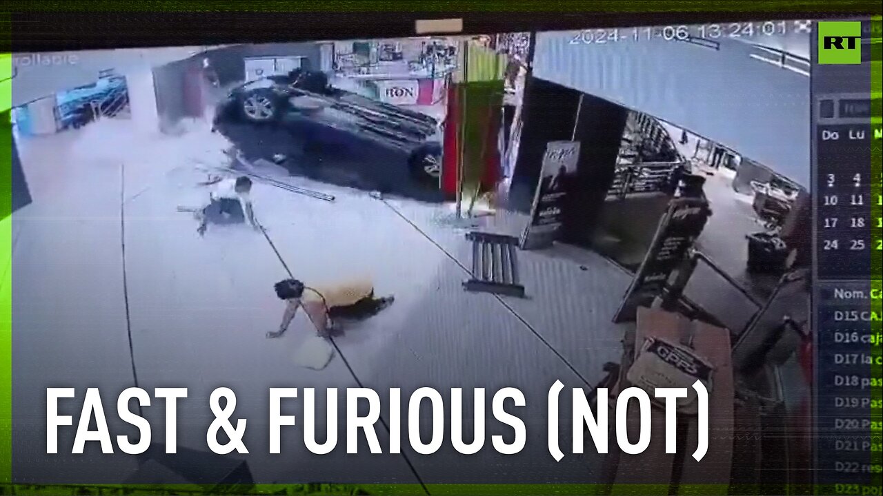 Fast & Furious | Car crashes through barriers at multi-level parking in Dominican Republic