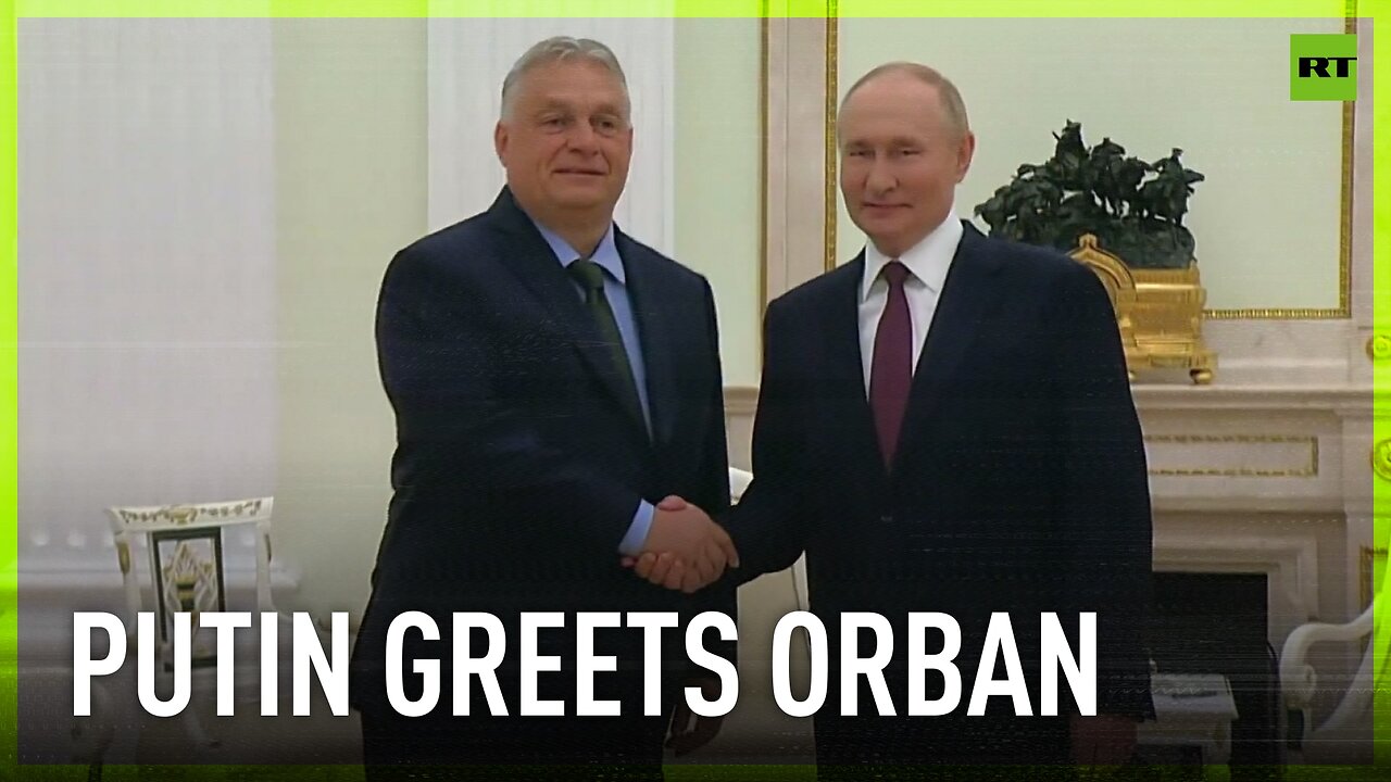 Putin greets Hungarian PM Orban in Kremlin ahead of talks