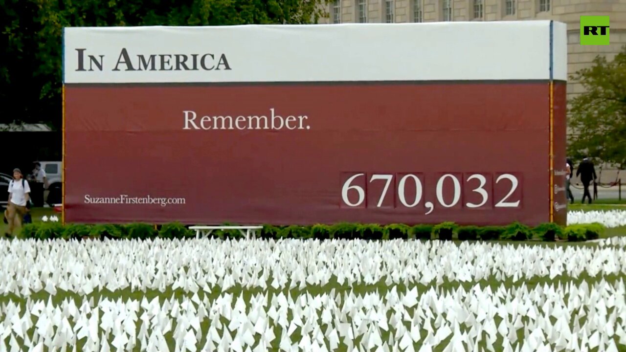 Over 600.000 white flags displayed to honour COVID-19 victims in Washington DC