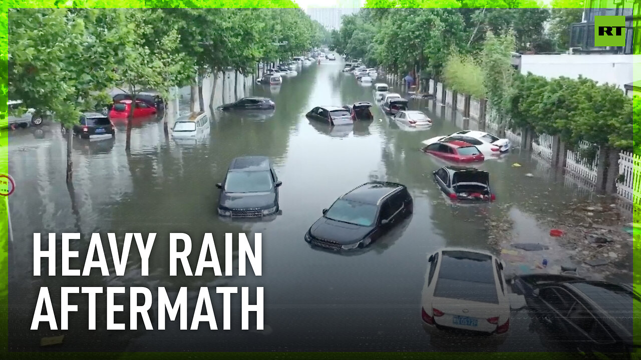 Zhengzhou city submerged in water