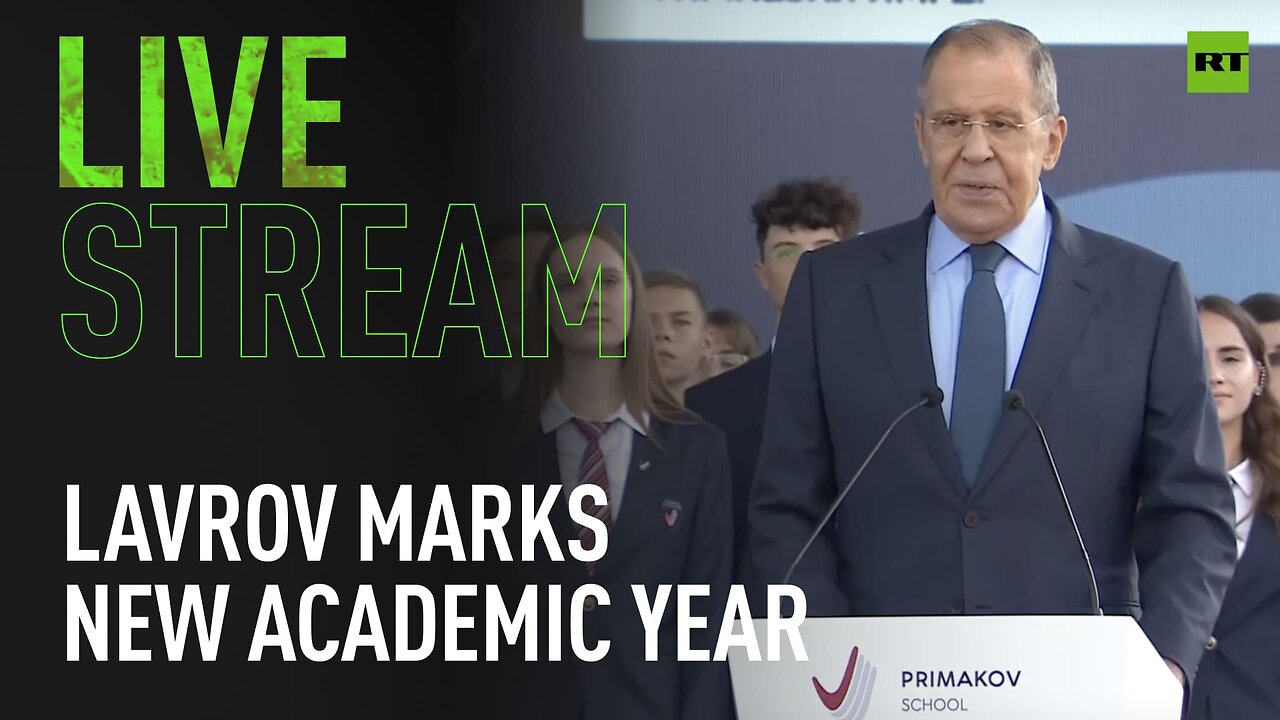 Lavrov speaks at Primakov Gymnasium international school