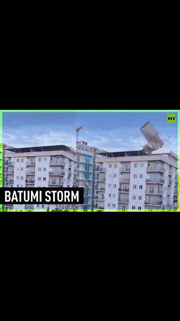 Powerful winds strike Batumi, Georgia