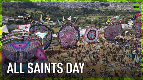 Guatemalans fly giant kites to mark All Saints Day