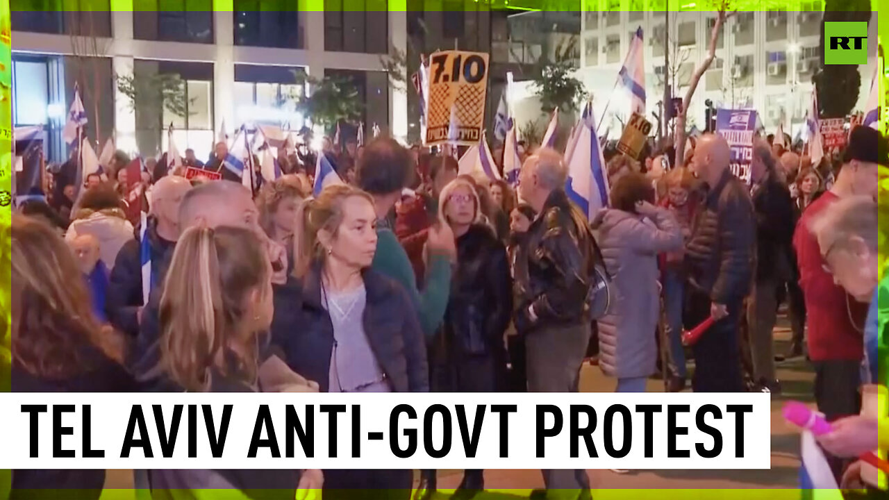 Anti-govt protest dispersed with water cannons in Tel Aviv