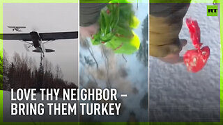 Thanksgiving turkeys dropped from air for Alaskans living off the grid