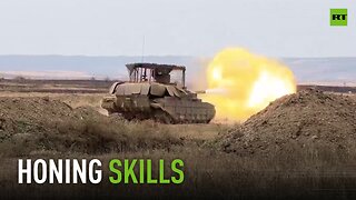 Russia’s T-90M tank crews hone skills at training ground