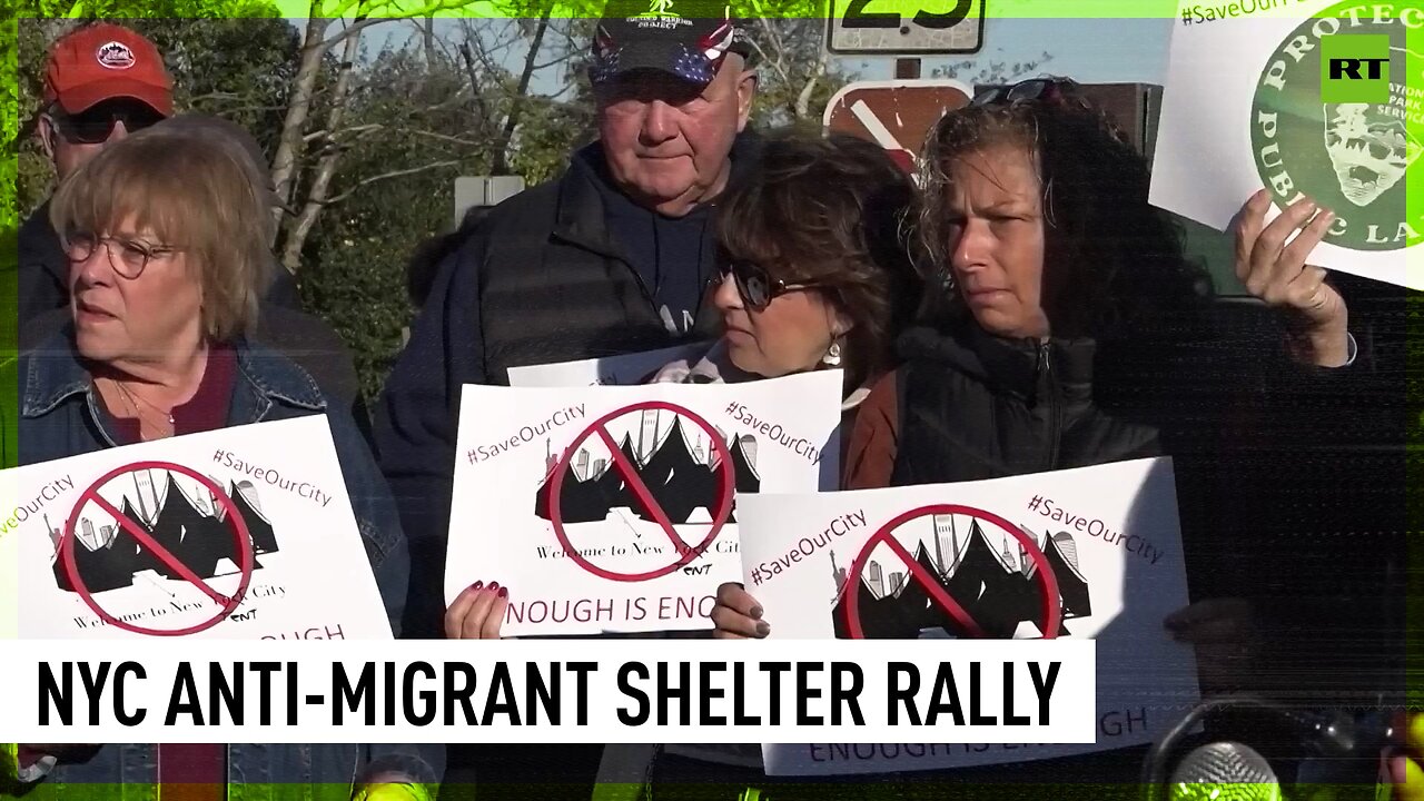 Protesters rally against migrant shelter in NYC’s Floyd Bennett Field