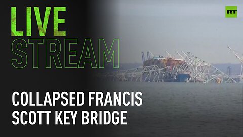 Collapsed Francis Scott Key Bridge after ship collision