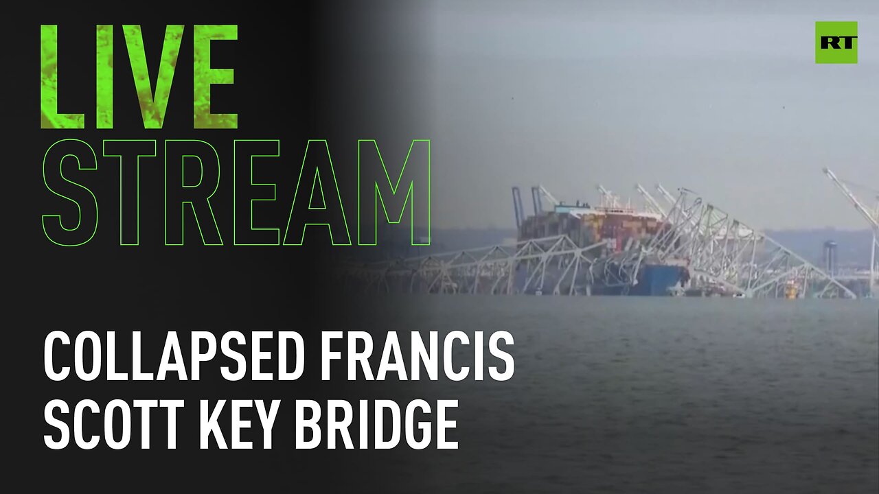 Collapsed Francis Scott Key Bridge after ship collision