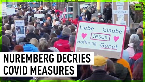 Thousands of COVID-restrictions-fatigued Nuremberg citizens take to the streets