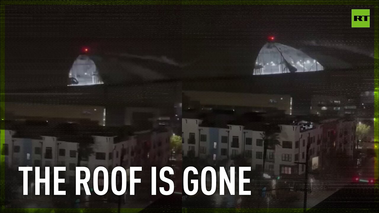 Hurricane Milton tears off roof of Tropicana Field in St. Petersburg, Florida