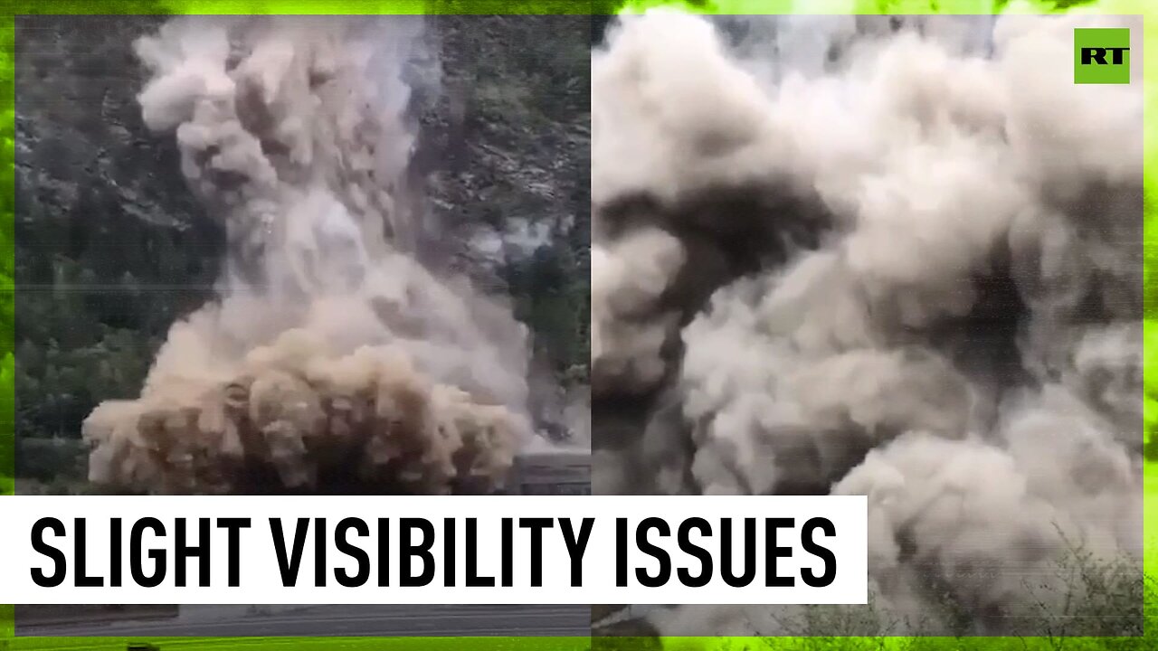 Terrifying landslide in the French Alps