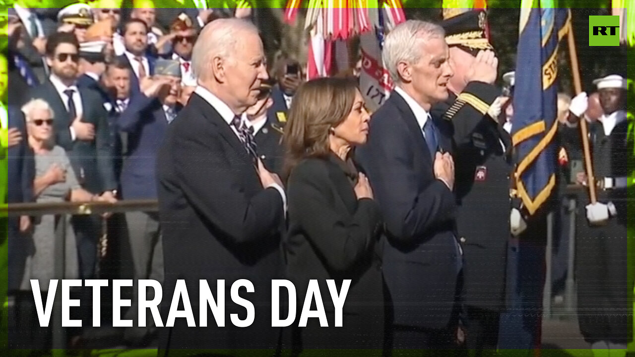 Biden and Harris visit Arlington National Cemetery to mark on Veterans Day