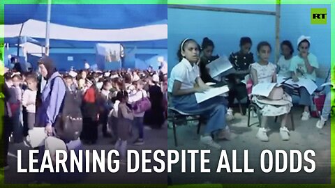 Volunteers launch a school amid war in Gaza