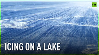 Mesmerizing Hulun Lake covered with ice