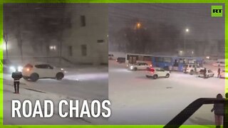 Winter has come! | Russia’s Kamchatka hit with road chaos