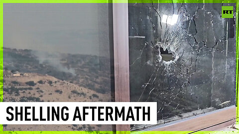 Houses damaged by reported Israeli shelling of disputed Shebaa Farms