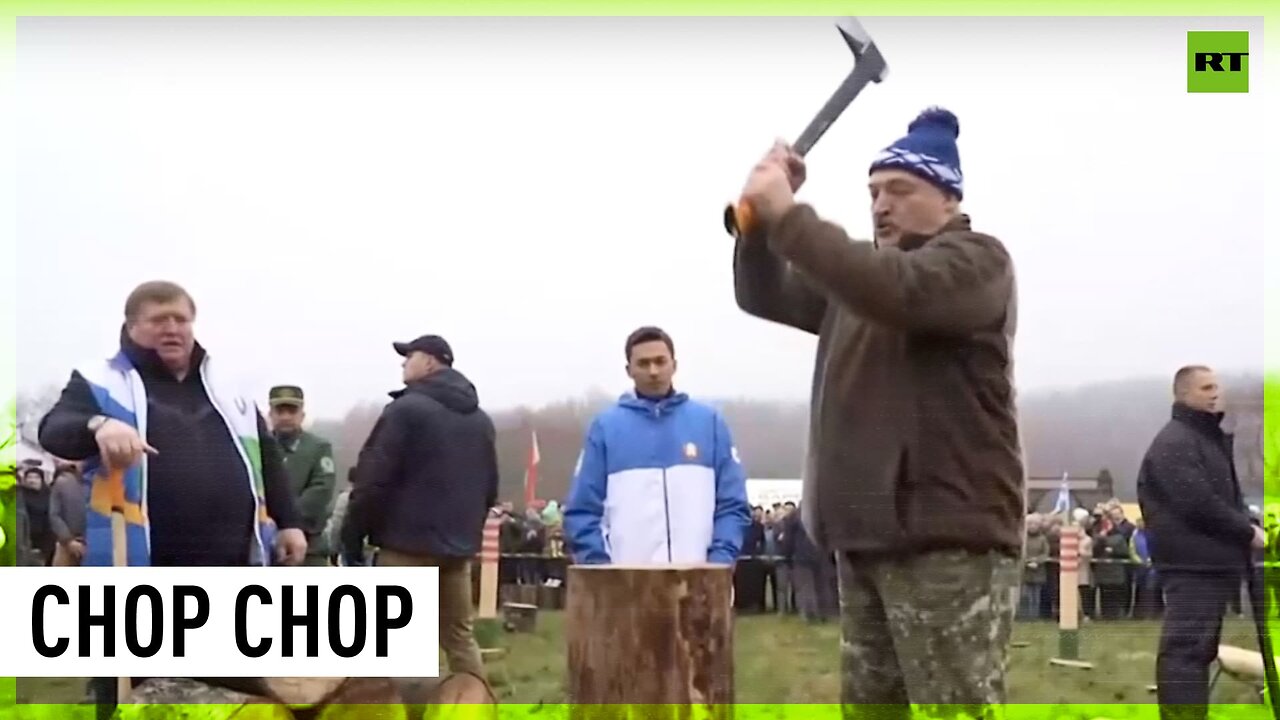 Lukashenko chops wood for Europe