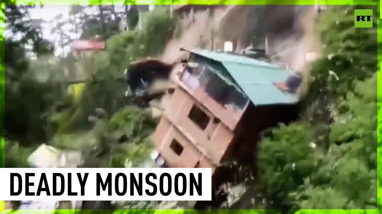 Horrifying landslide sweeps away Indian homes