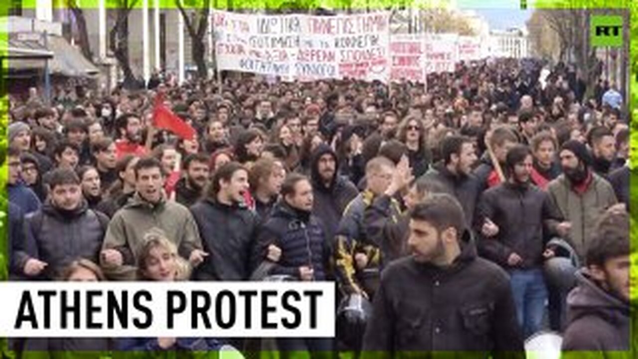Students march against govt’s plan to privatize universities in Greece