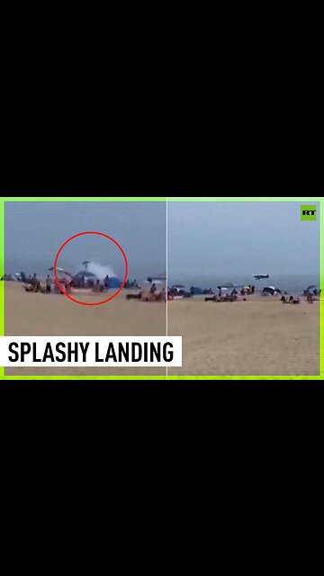 Plane crash lands on New Hampshire beach