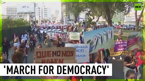 Anti-govt protest takes place in Lima
