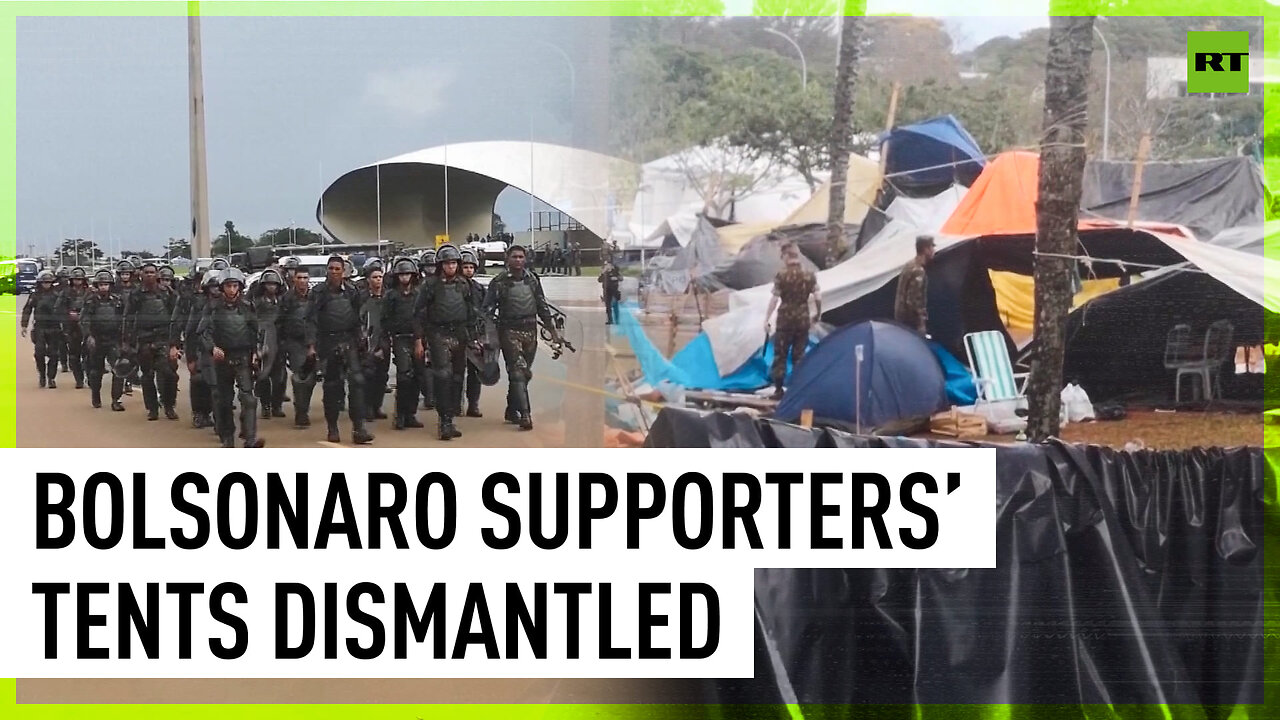 Tents of Bolsonaro supporters removed by military in Brasilia