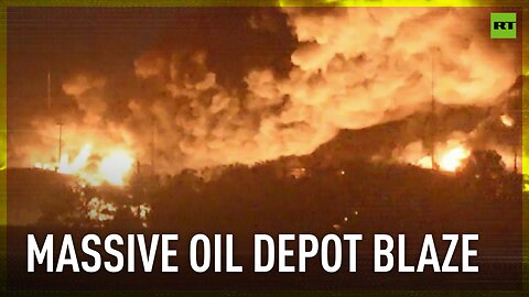 Oil depot keeps burning after Ukrainian drone attack on Rostov Region