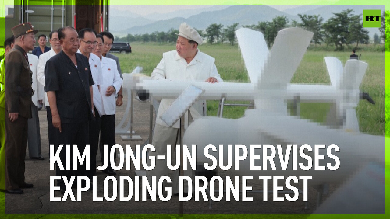 Kim Jong-un supervises exploding drone test