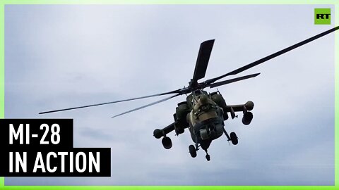 Mi-28s target Ukrainian strongholds