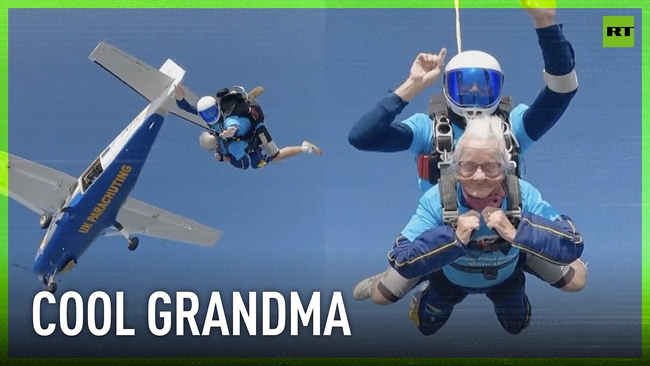 British grandma celebrates 102nd birthday by jumping out of plane