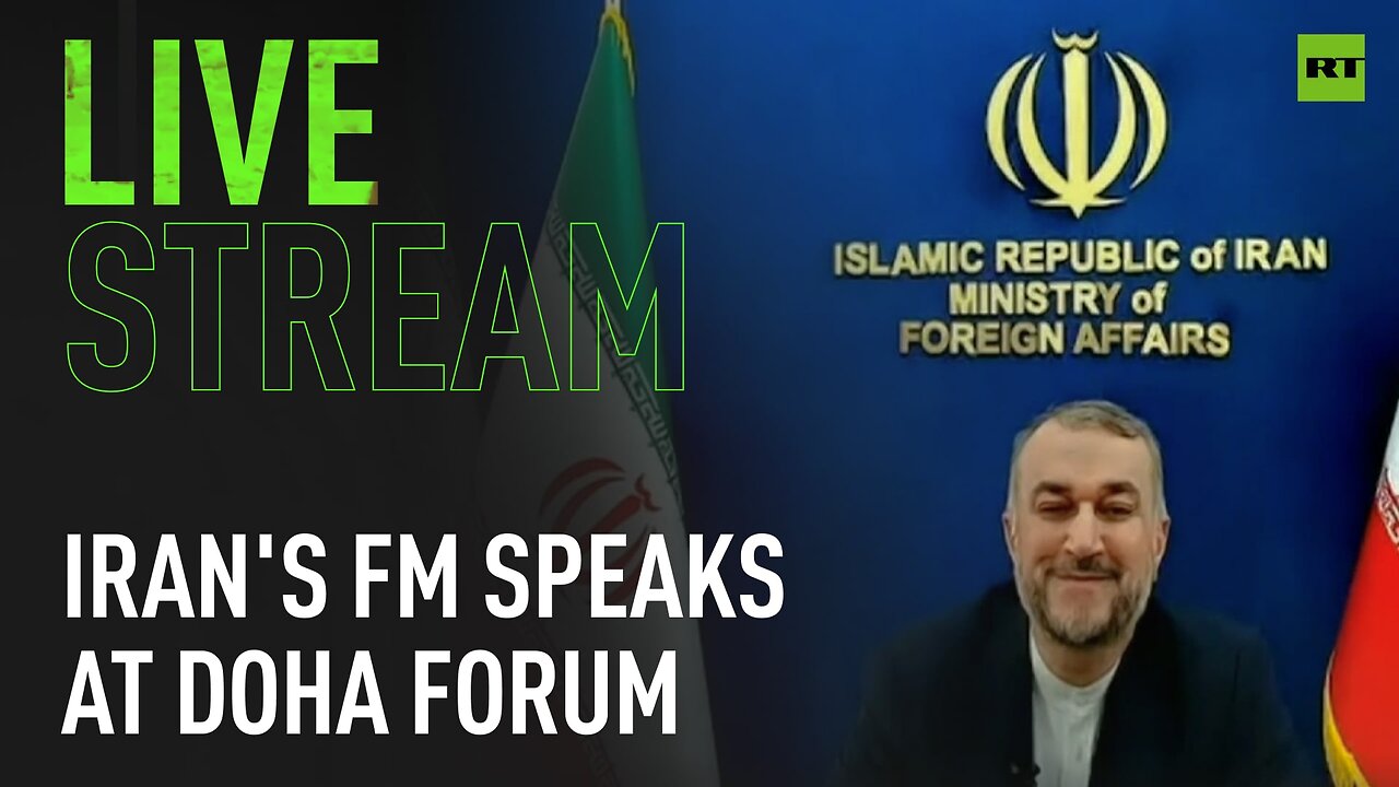Iranian foreign ministesr speaks at 2023 Doha Forum