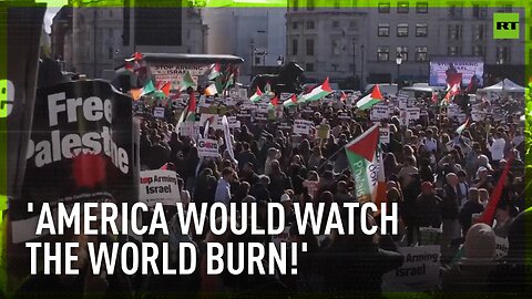 Trafalgar Square flooded by thousands at pro-Palestine rally