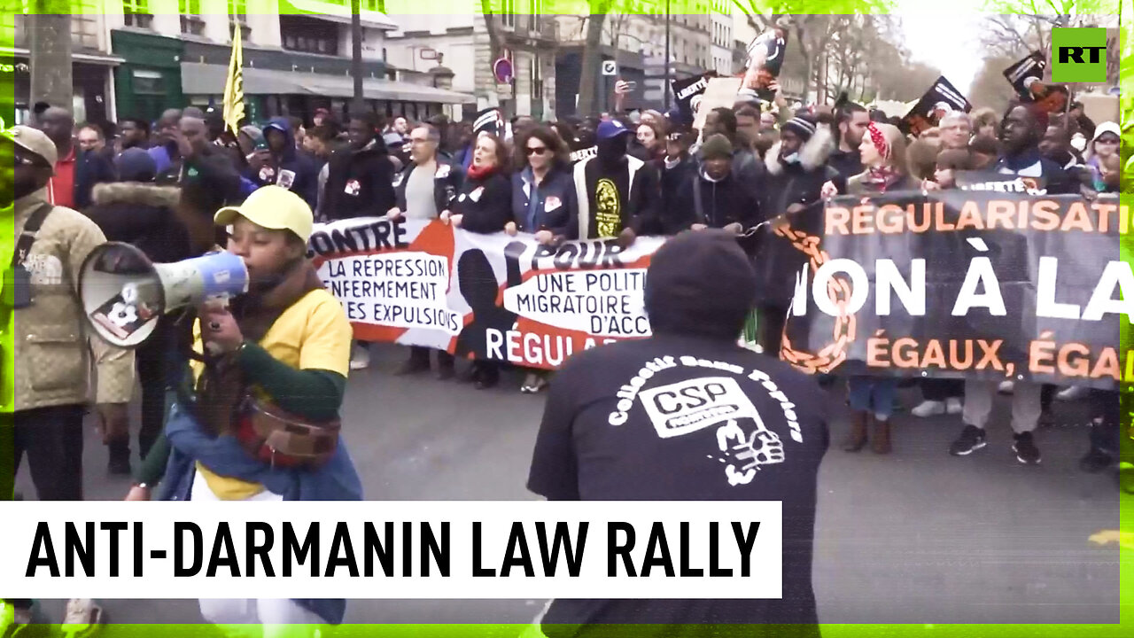 Dozens rally against oppression & racism, denouncing French immigration law