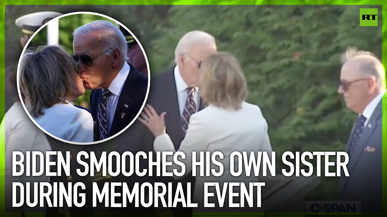 Biden smooches his own sister during memorial event