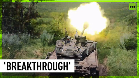 Advance of Russian T-90M in Soledar-Artyomovsk direction