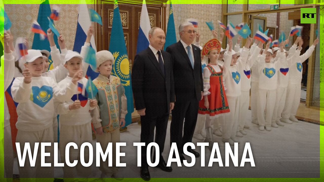 Putin receives warm welcome in Kazakhstan