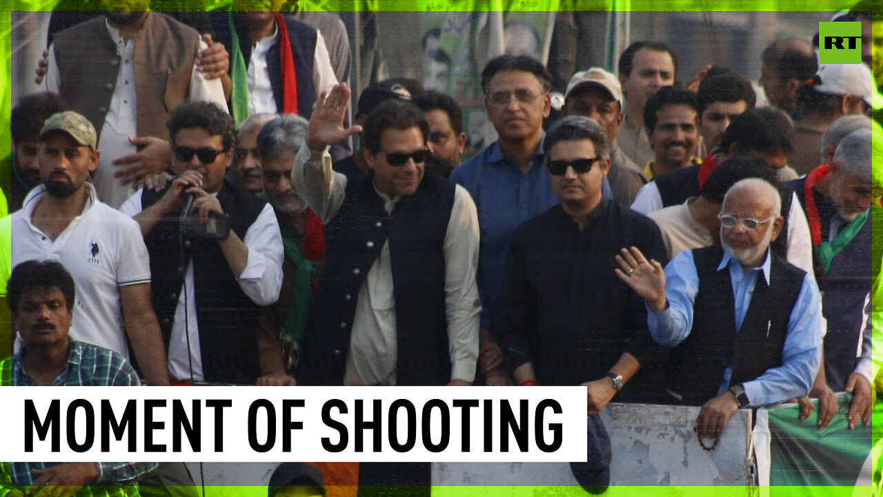 Moment Imran Khan shot in Pakistan