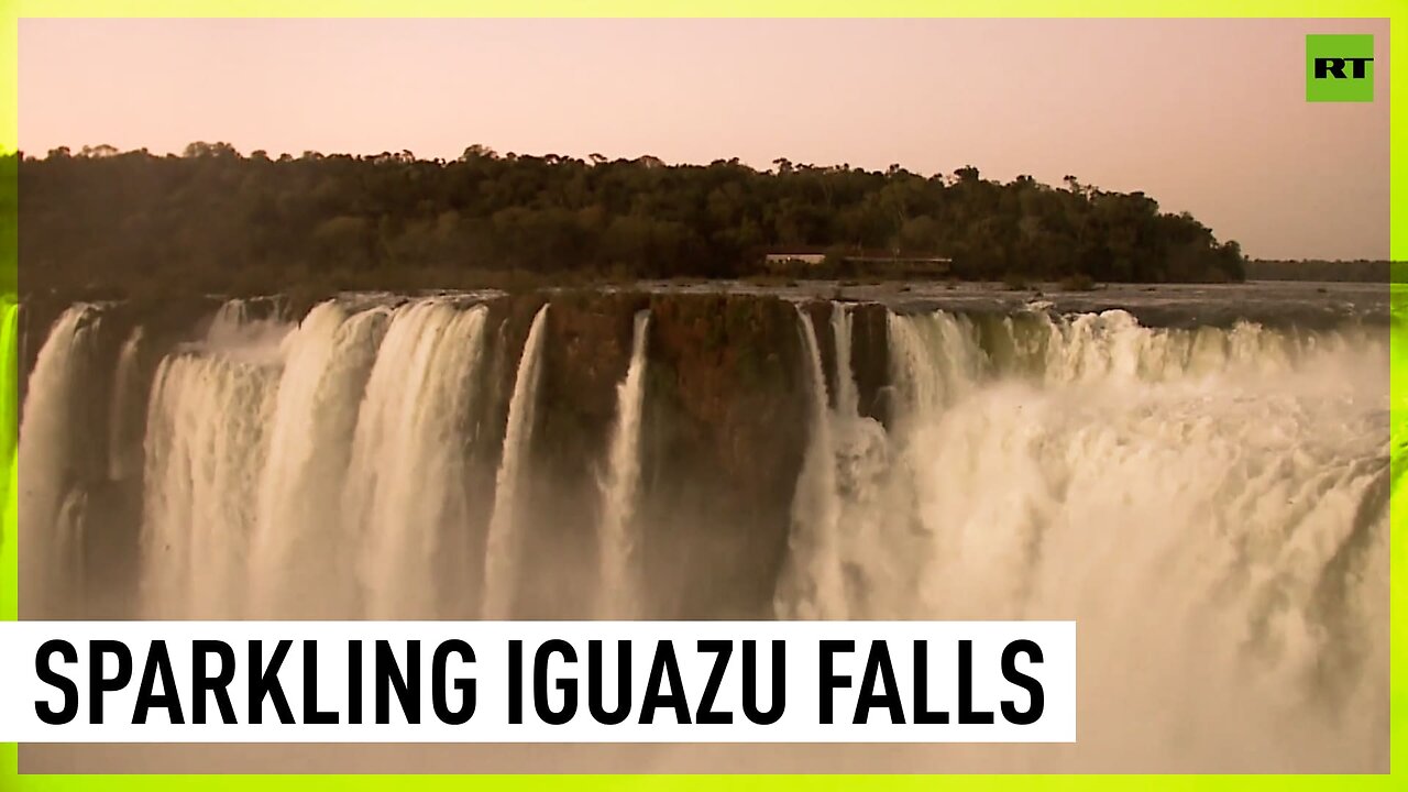 Iguazu Falls sparkle in breathtaking full 'Buck Moon' glow