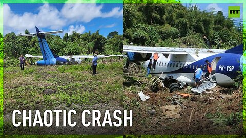 Plane damaged after Indonesia runway crash