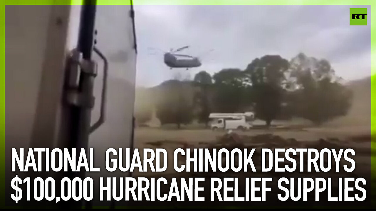 National Guard Chinook destroys $100,000 hurricane relief supplie