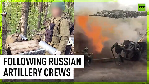 RT follows Russian artillery crews on the frontline