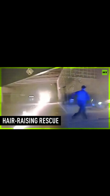 Elderly man rescued from burning van