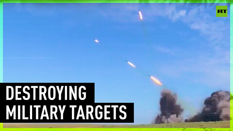 Multiple launch rocket systems perform combat tasks
